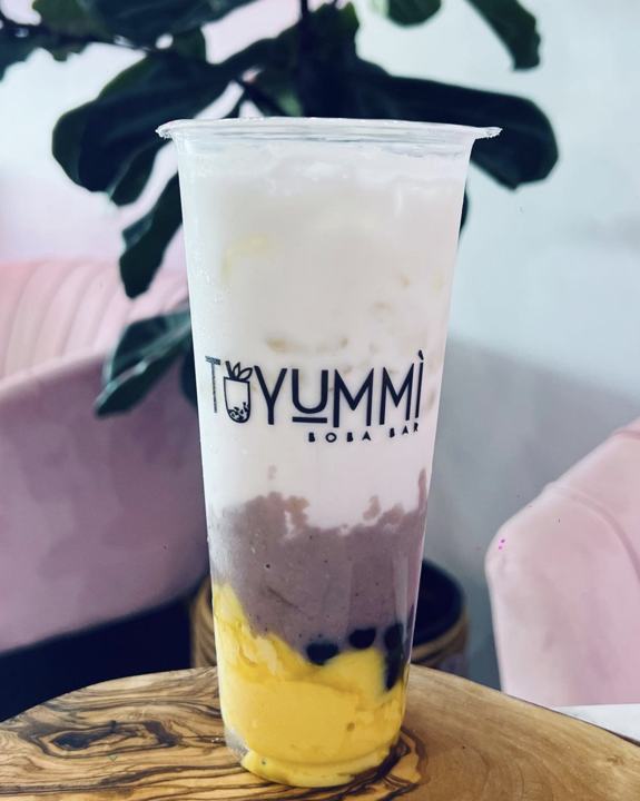 Taro with pudding